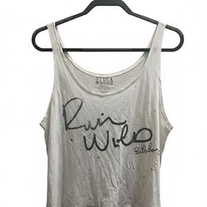 Billabong White Graphic Tank Top